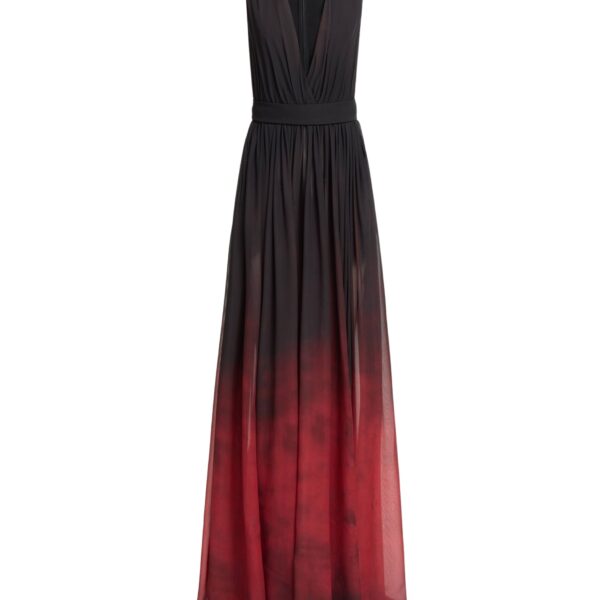Elie Saab Gradient Chiffon Dress in Multicolour featuring  – Luxury Designer Fashion at Coveti.