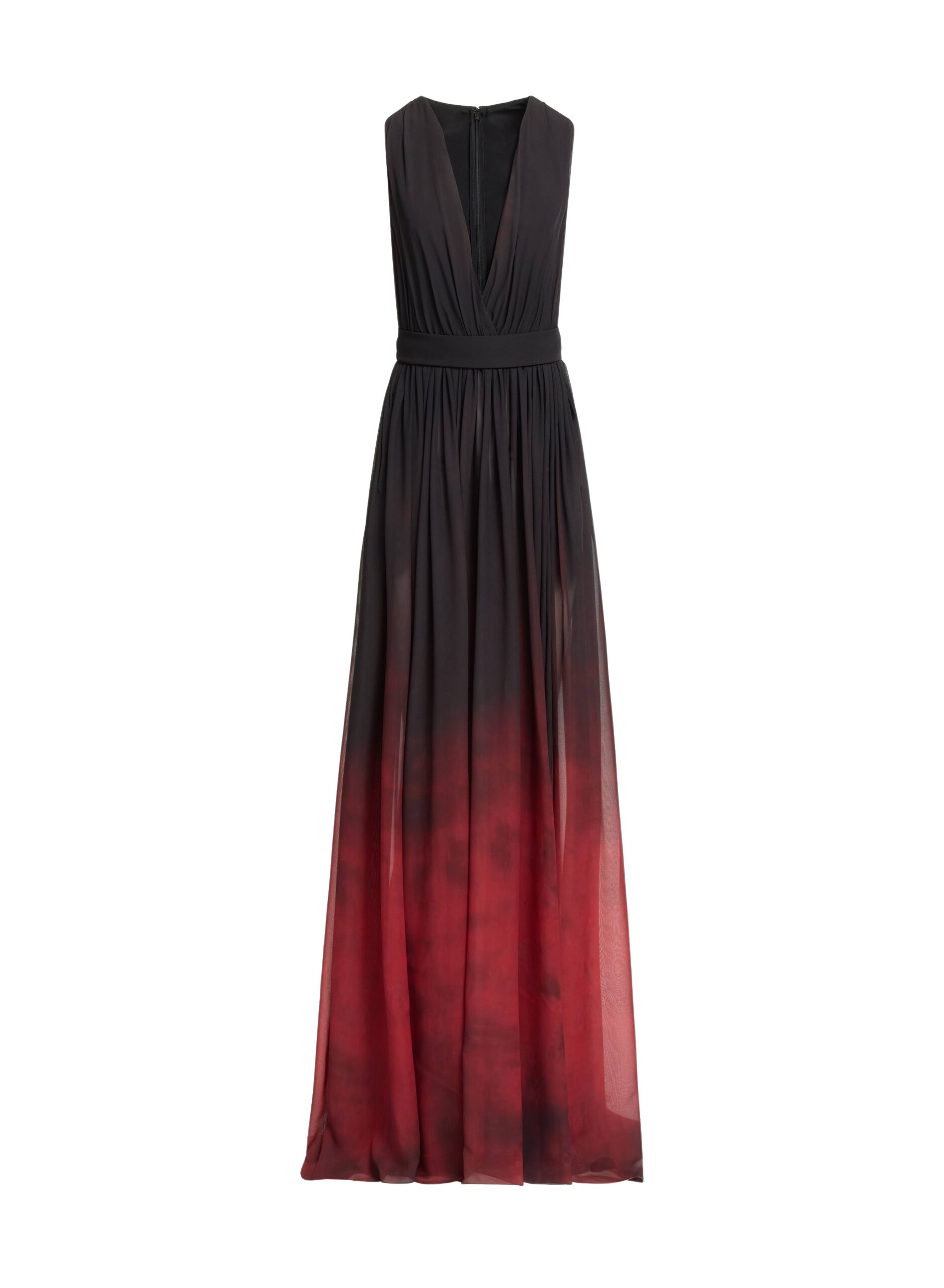 Elie Saab Gradient Chiffon Dress in Multicolour featuring  – Luxury Designer Fashion at Coveti.