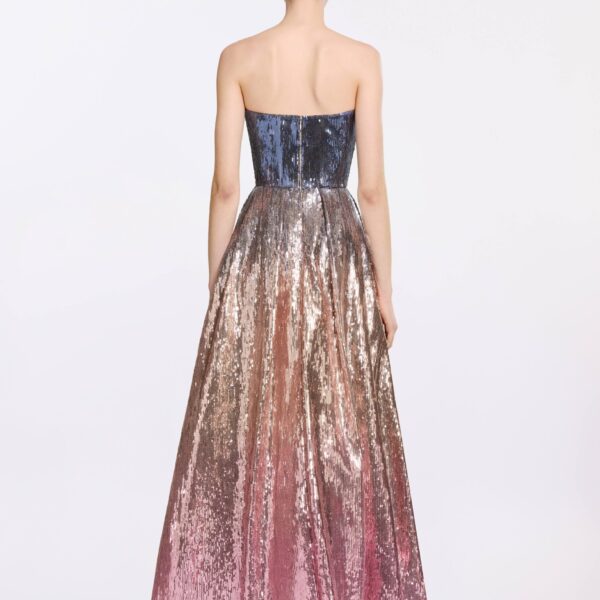 Elie Saab Gradient Sequin Flared Dress in Multicolour featuring  – Luxury Designer Fashion at Coveti.