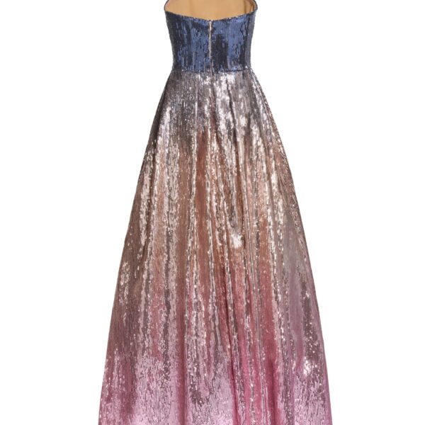 Elie Saab Gradient Sequin Flared Dress in Multicolour featuring  – Luxury Designer Fashion at Coveti.