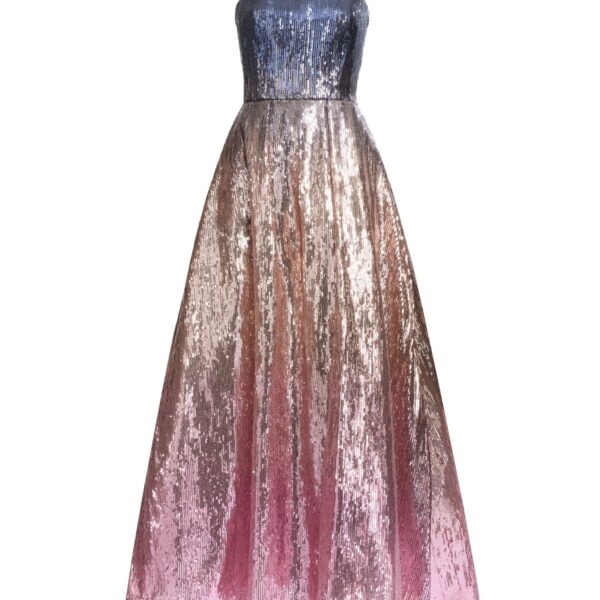 Elie Saab Gradient Sequin Flared Dress in Multicolour featuring  – Luxury Designer Fashion at Coveti.