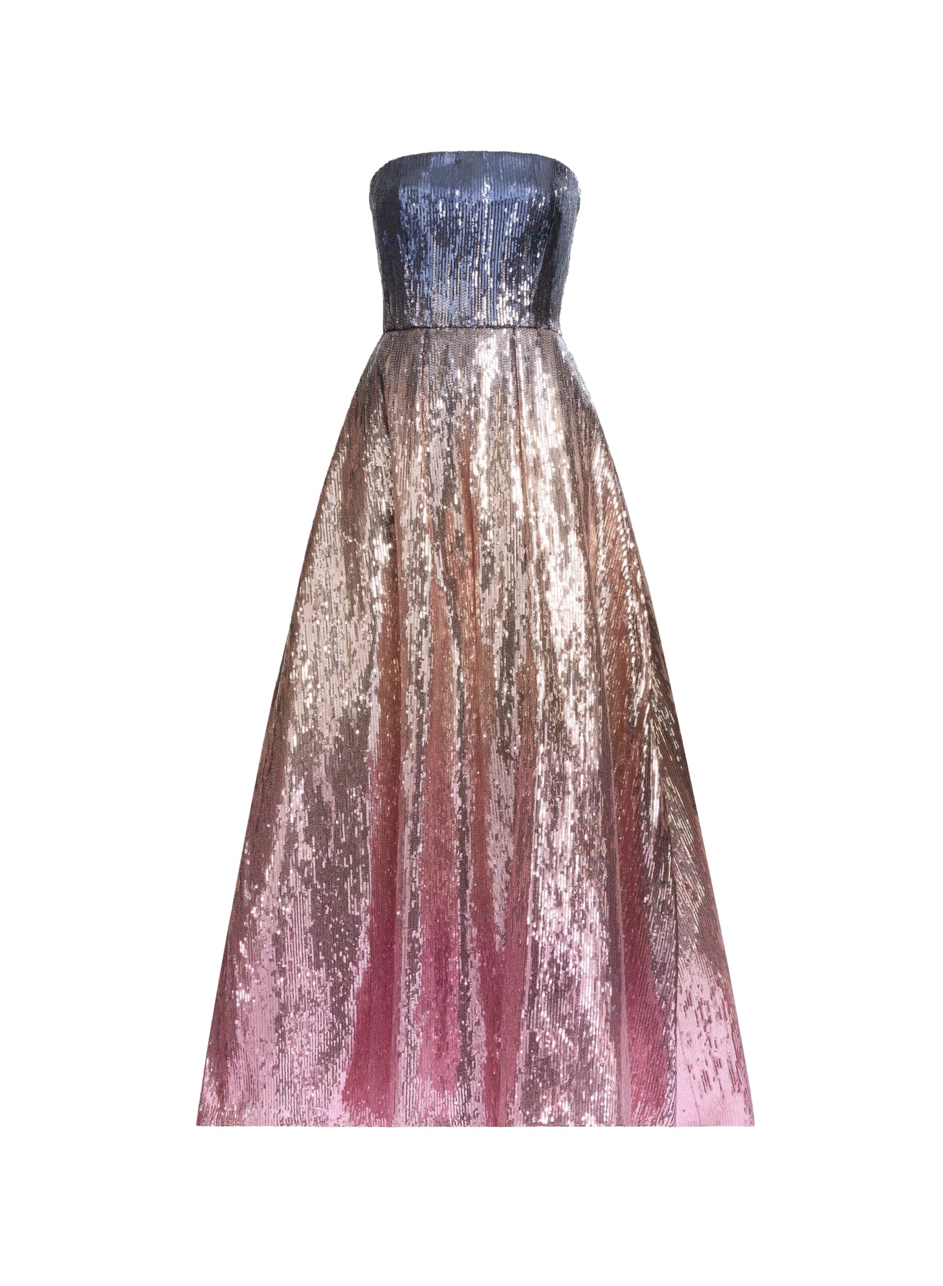 Elie Saab Gradient Sequin Flared Dress in Multicolour featuring  – Luxury Designer Fashion at Coveti.