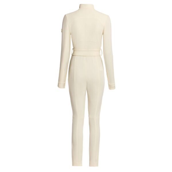 Elie Saab High Neck Jumpsuit in White featuring  – Luxury Designer Fashion at Coveti.