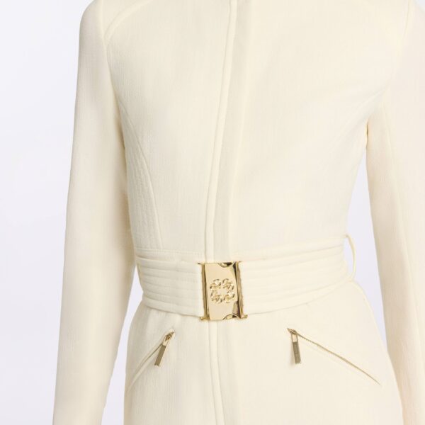 Elie Saab High Neck Jumpsuit in White featuring  – Luxury Designer Fashion at Coveti.