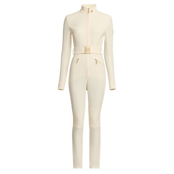Elie Saab High Neck Jumpsuit in White featuring  – Luxury Designer Fashion at Coveti.