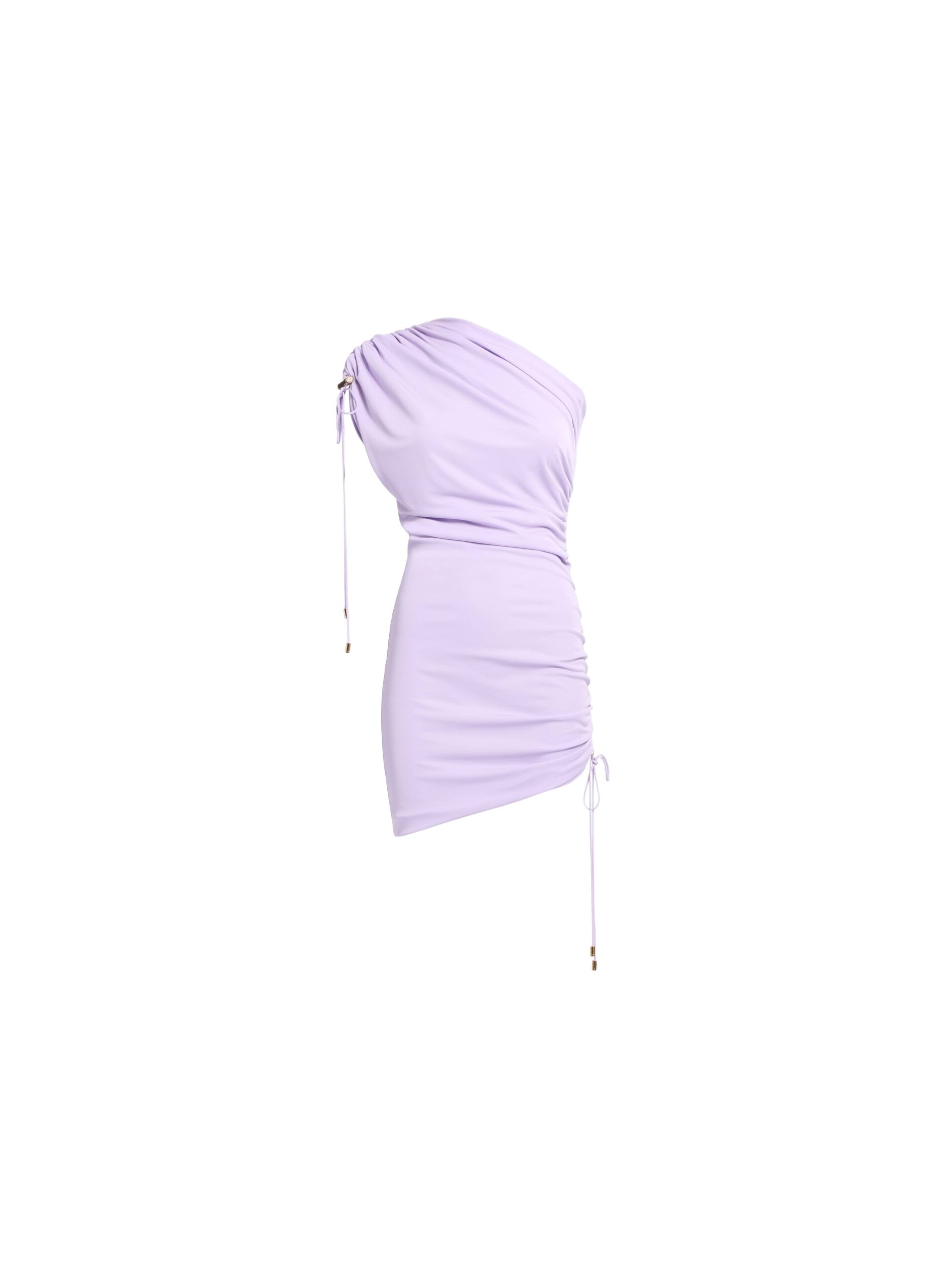 Elie Saab Jersey Short Dress in Purple featuring  – Luxury Designer Fashion at Coveti.