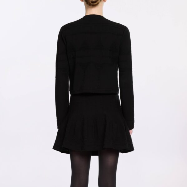 Elie Saab Knit Jacket in Black featuring  – Luxury Designer Fashion at Coveti.