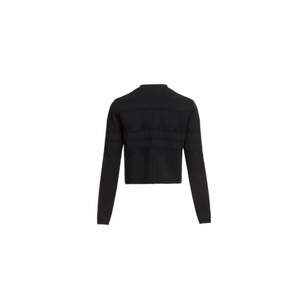 Elie Saab Knit Jacket in Black featuring  – Luxury Designer Fashion at Coveti.