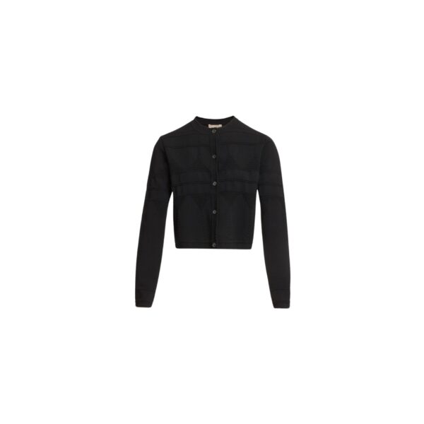 Elie Saab Knit Jacket in Black featuring  – Luxury Designer Fashion at Coveti.