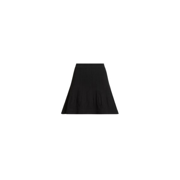 Elie Saab Knit Short Skirt in Black featuring  – Luxury Designer Fashion at Coveti.