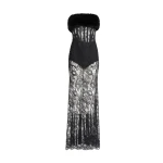 Elie Saab Lace and Fur Dress in Black featuring  – Luxury Designer Fashion at Coveti.