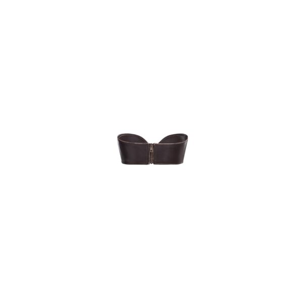 Elie Saab Leather Bralette in Beige featuring  – Luxury Designer Fashion at Coveti.