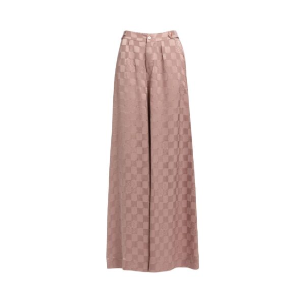 Elie Saab Monogram Jacquard Pants in Beige featuring  – Luxury Designer Fashion at Coveti.