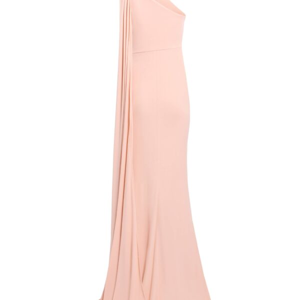 Elie Saab One-Shoulder Jersey Long Dress in Pink featuring  – Luxury Designer Fashion at Coveti.