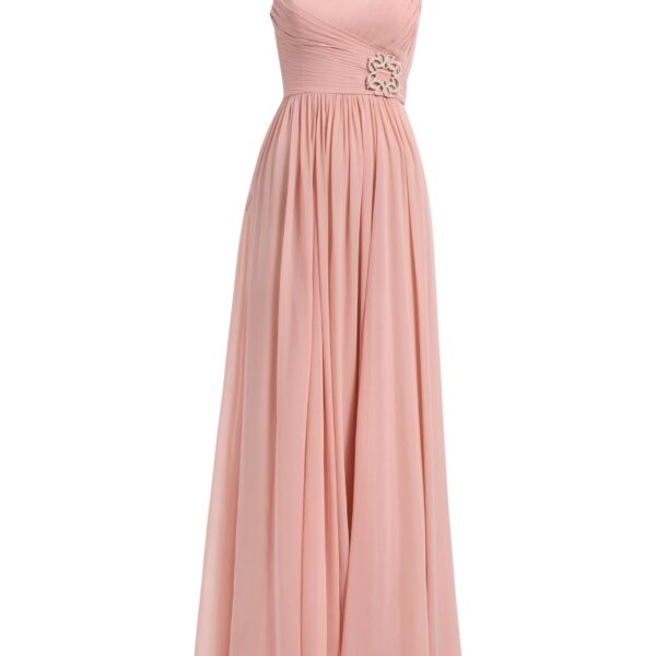 Elie Saab One-Shoulder Silk Long Dress in Pink featuring  – Luxury Designer Fashion at Coveti.