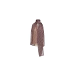 Elie Saab Polka Dot Chiffon Top in Multicolour featuring  – Luxury Designer Fashion at Coveti.