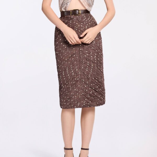 Elie Saab Polka Dot Printed Skirt in Multicolour featuring  – Luxury Designer Fashion at Coveti.