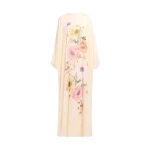 Elie Saab Printed Chiffon Kaftan in Multicolour featuring  – Luxury Designer Fashion at Coveti.