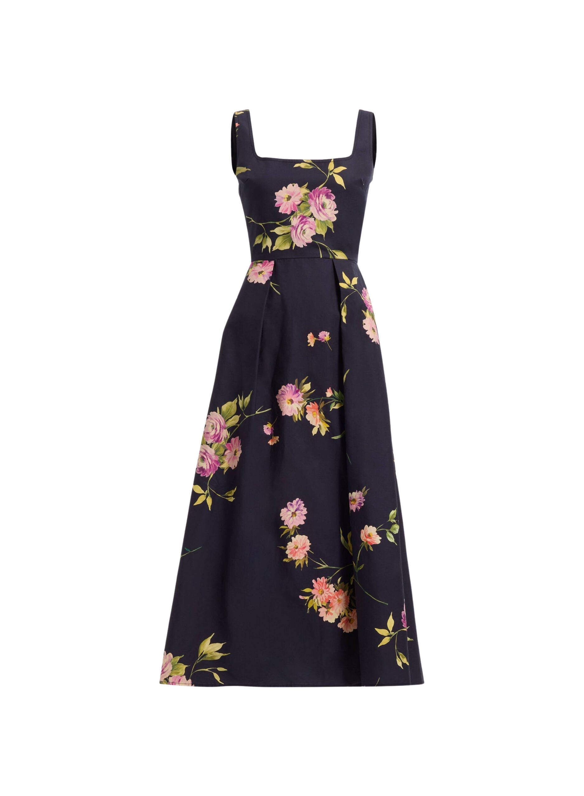 Elie Saab Printed Cotton Midi Dress in Multicolour featuring  – Luxury Designer Fashion at Coveti.