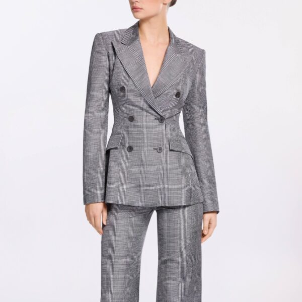 Elie Saab Printed Twill Blazer in Multicolour featuring  – Luxury Designer Fashion at Coveti.