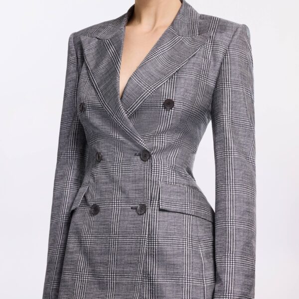 Elie Saab Printed Twill Blazer in Multicolour featuring  – Luxury Designer Fashion at Coveti.