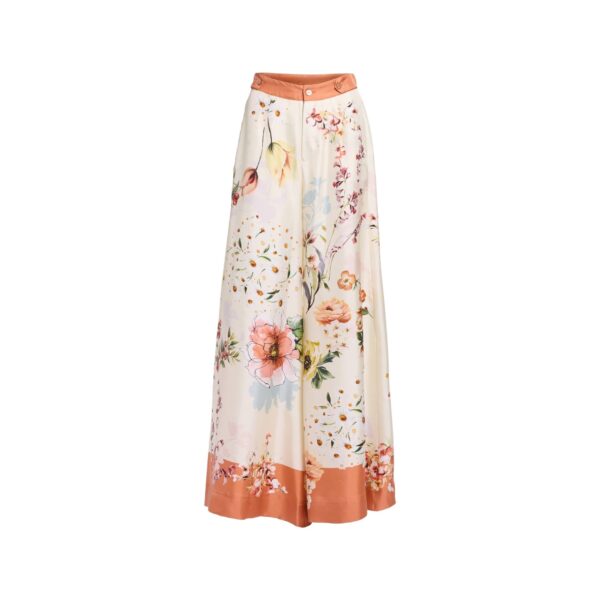 Elie Saab Printed Twill Pants in Multicolour featuring  – Luxury Designer Fashion at Coveti.