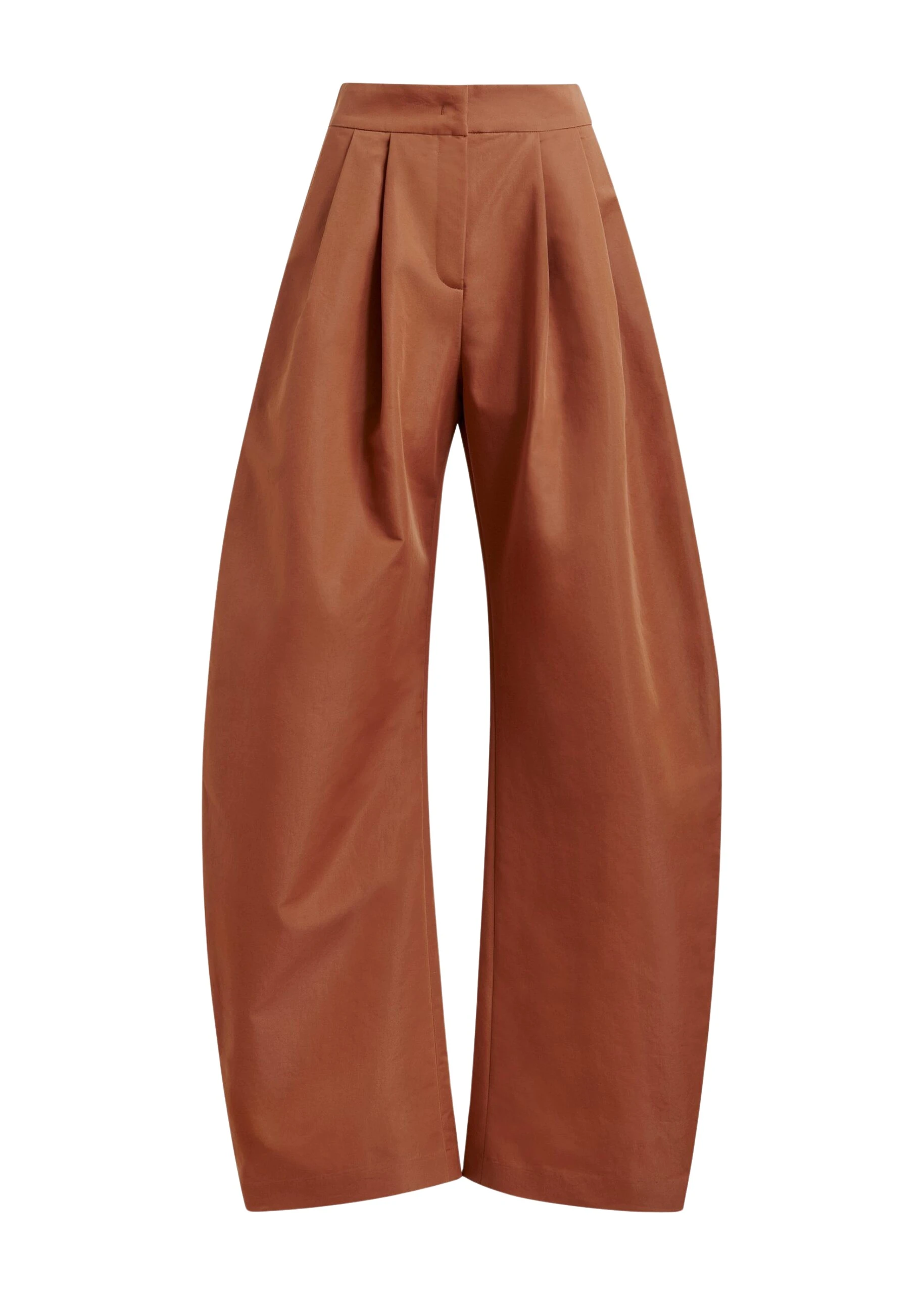 Essentiel-Antwerp-Brown-barrel-leg-pants-with-pleated-waist-scaled33173_nobg Brown barrel-leg pants with pleated waist