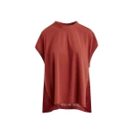 Burned orange cap-sleeve organic cotton T-shirt