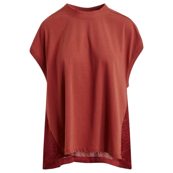 Burned orange cap-sleeve organic cotton T-shirt