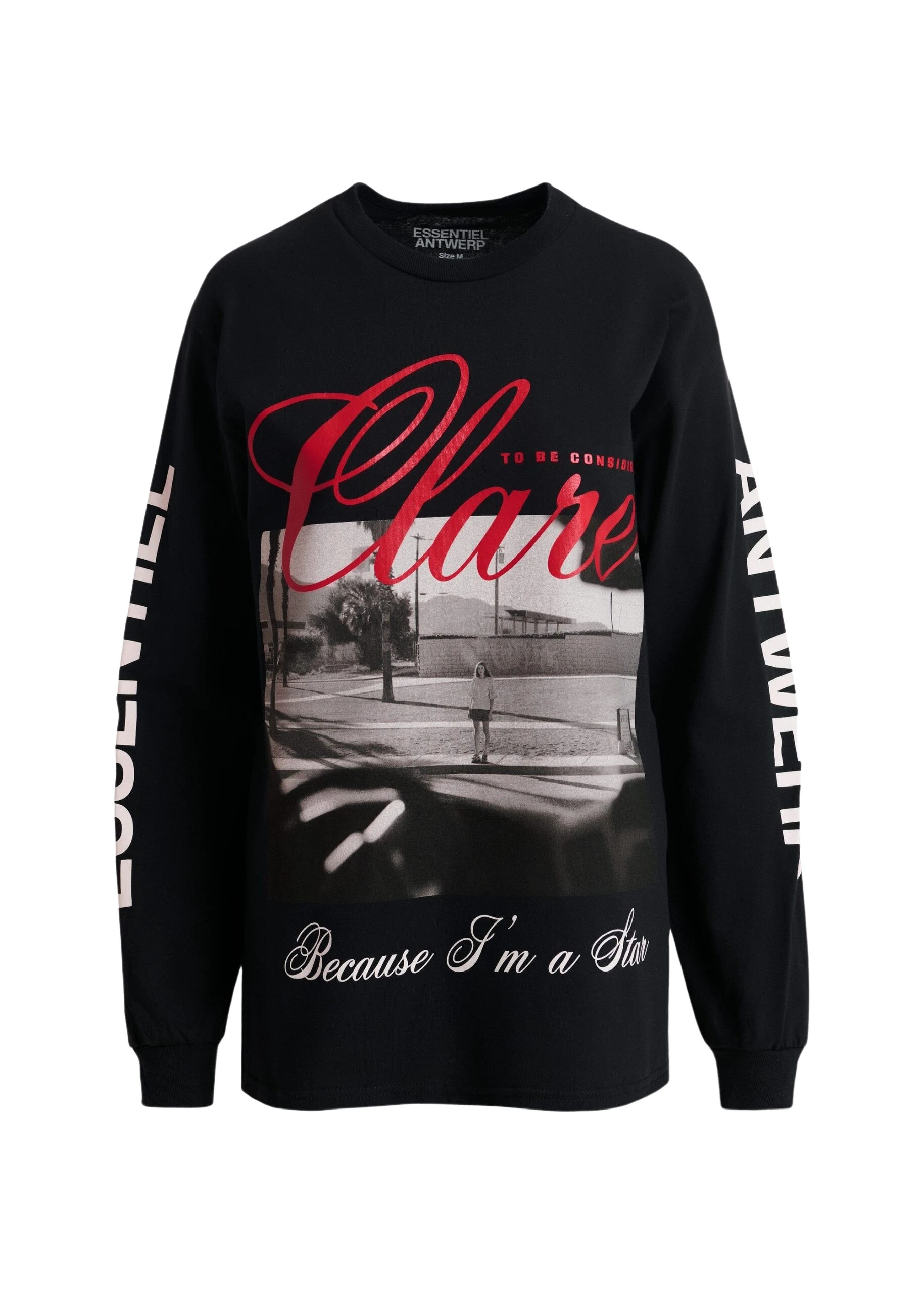 Essentiel-Antwerp-Clare-To-Be-Considered-exclusive-merch-black-white-and-red-cotton-long-sleeve-T-shirt-scaled50363_nobg “Clare