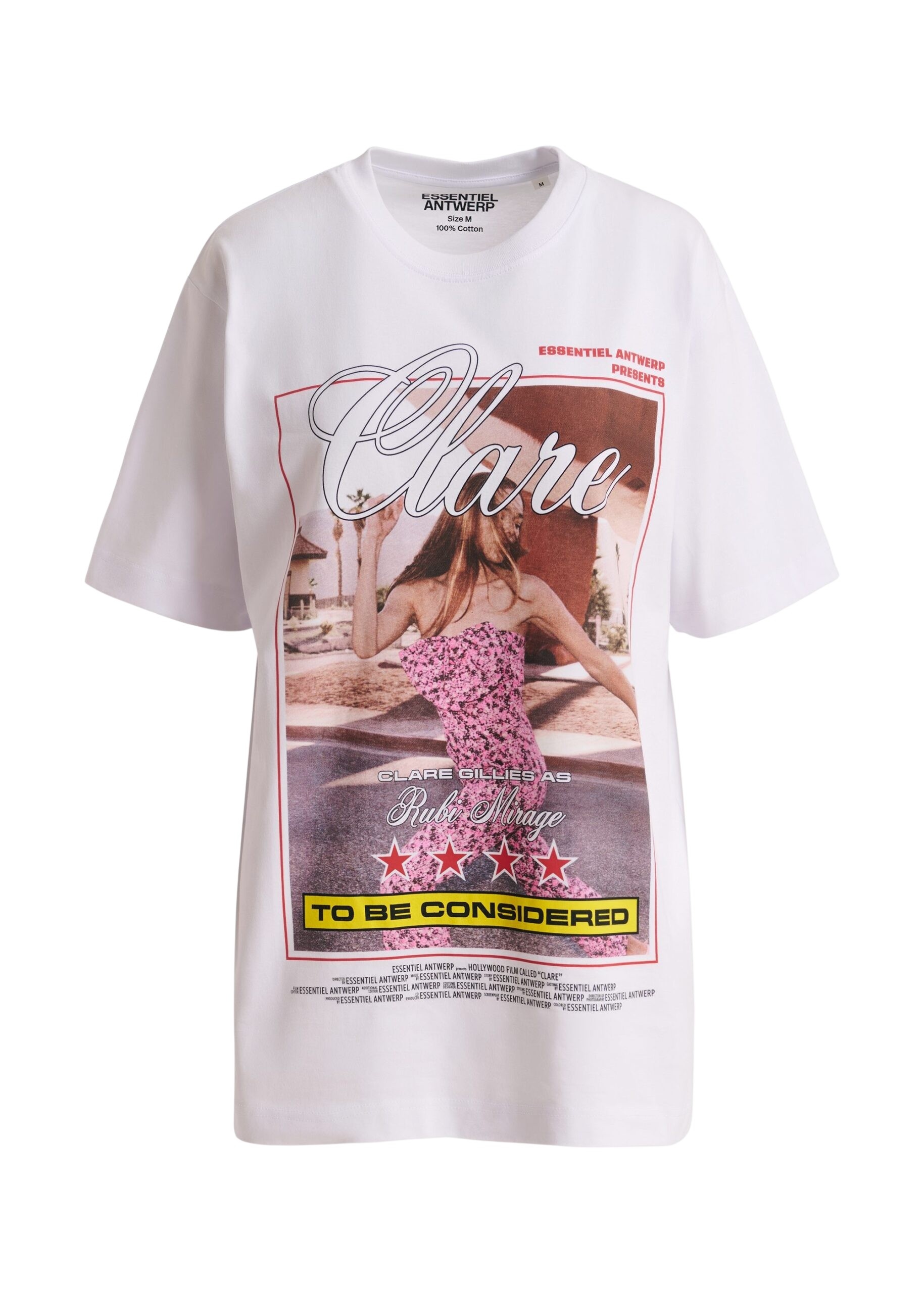 Essentiel Antwerp “Clare, To Be Considered” exclusive merch white cotton T-shirt Top