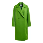 Green double-breasted coat
