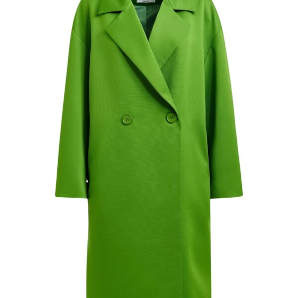 Green double-breasted coat