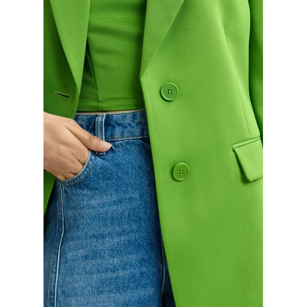 Essentiel Antwerp Green single-breasted blazer, view 4