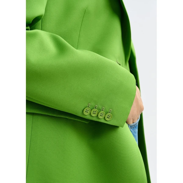 Essentiel Antwerp Green single-breasted blazer, view 6