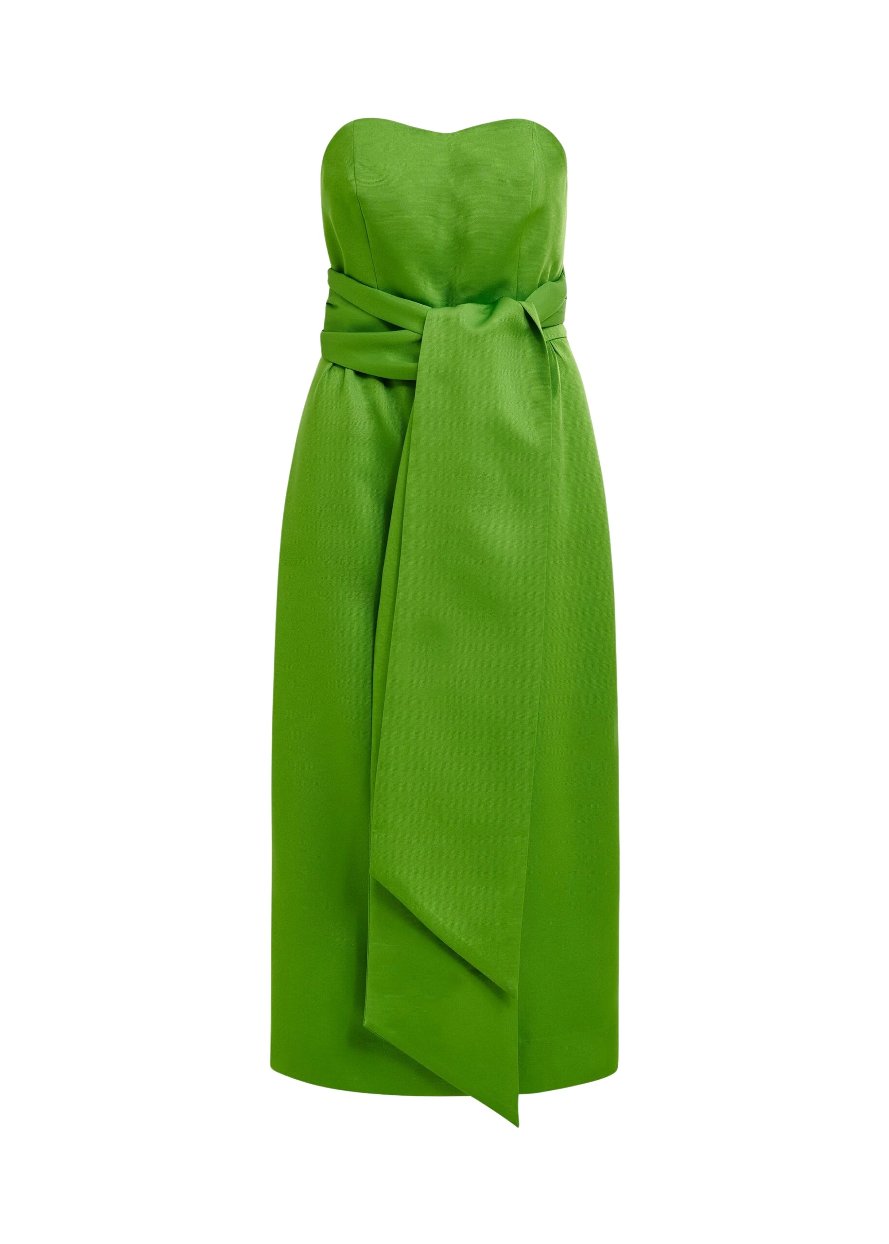 Essentiel-Antwerp-Green-strapless-midi-dress-with-wrap-belt-scaled53750_nobg Green strapless midi dress with wrap-belt