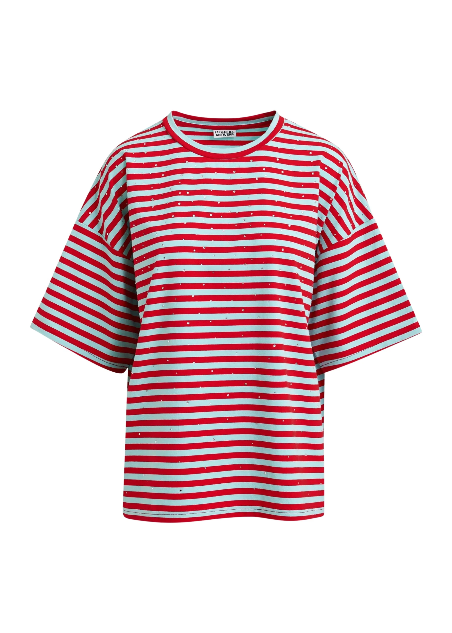 Essentiel-Antwerp-Light-blue-and-red-striped-rhinestone-embellished-oversized-cotton-T-shirt-scaled52347_nobg Light blue and red striped rhinestone-embellished oversized cotton T-shirt