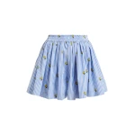 Light blue and white striped cotton shorts with yellow Peanuts™ print