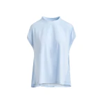 Light blue cap-sleeve organic cotton T-shirt
