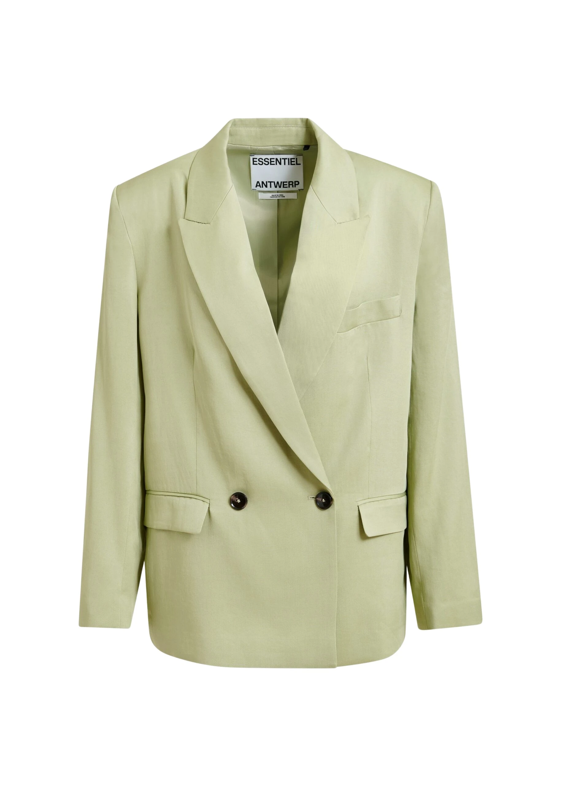 Essentiel-Antwerp-Light-green-straight-cut-double-breasted-blazer-scaled25804_nobg Light green straight-cut double-breasted blazer