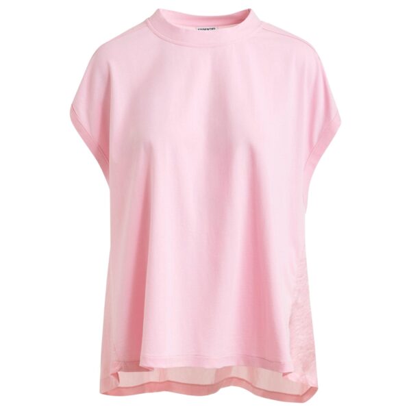 Light pink cap-sleeve organic cotton T-shirt