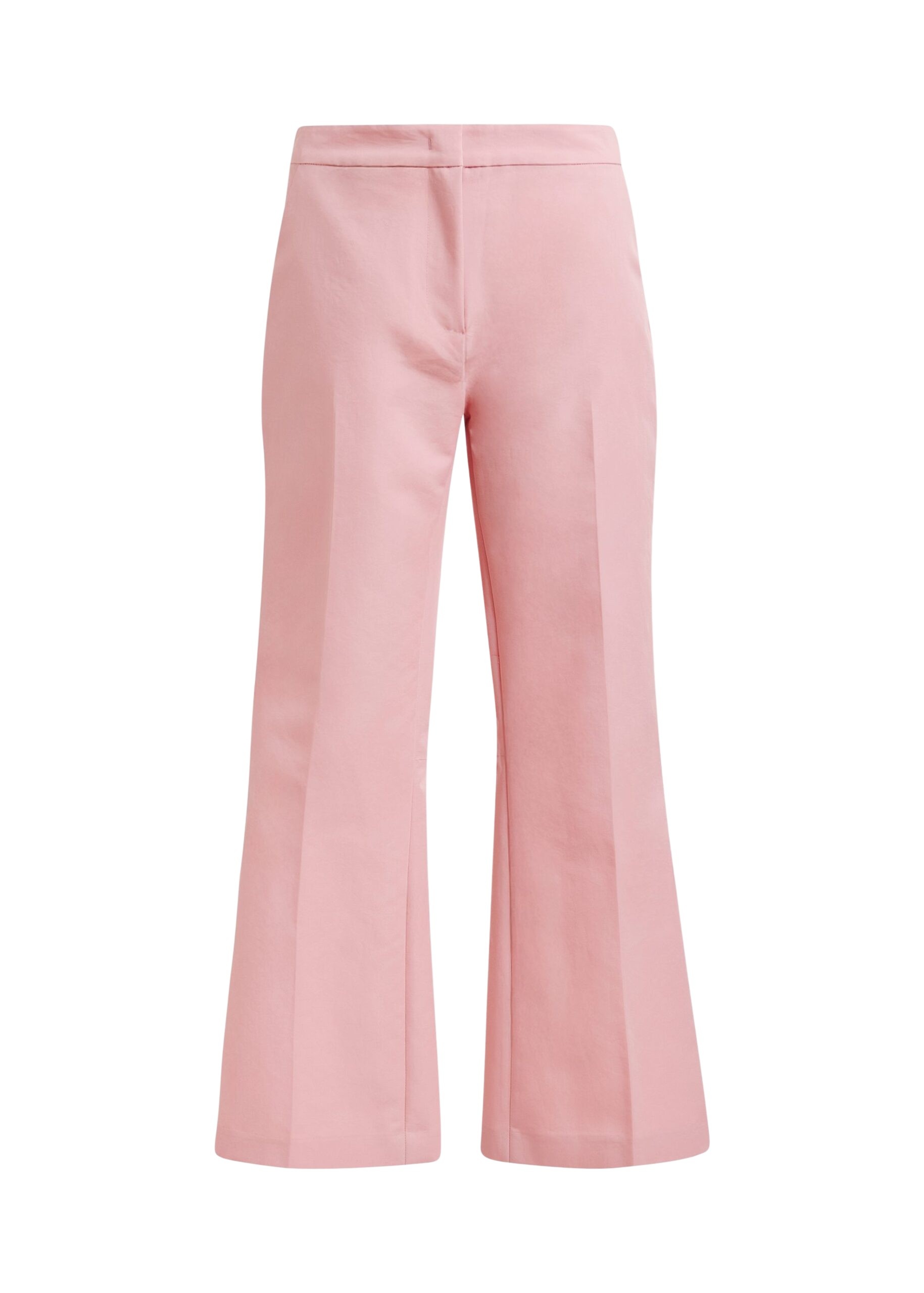 Light pink cropped flared pants