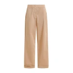 Light pink organic cotton-blend pants