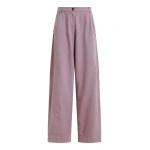 Light purple organic cotton wide-leg pants