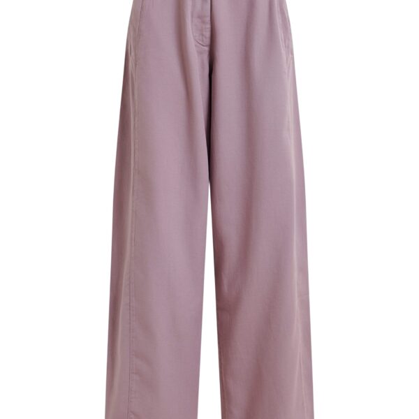 Light purple organic cotton wide-leg pants