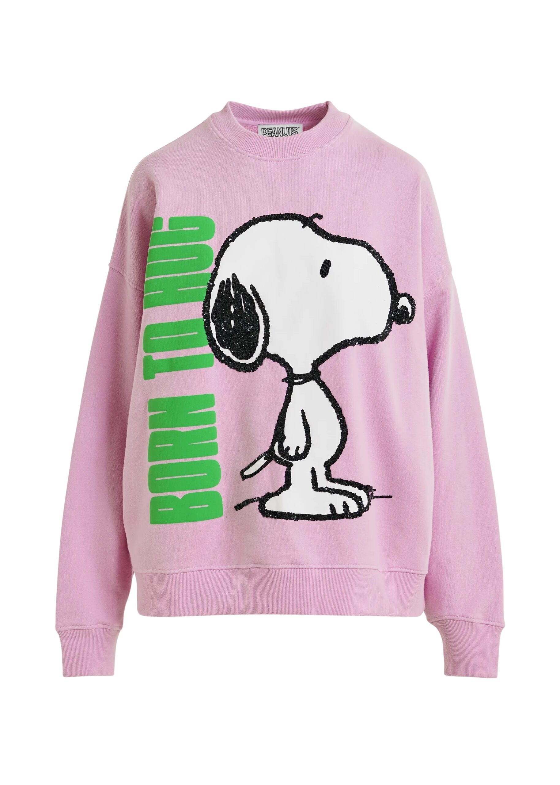 Lilac cotton sweatshirt with Peanuts™ Snoopy motif