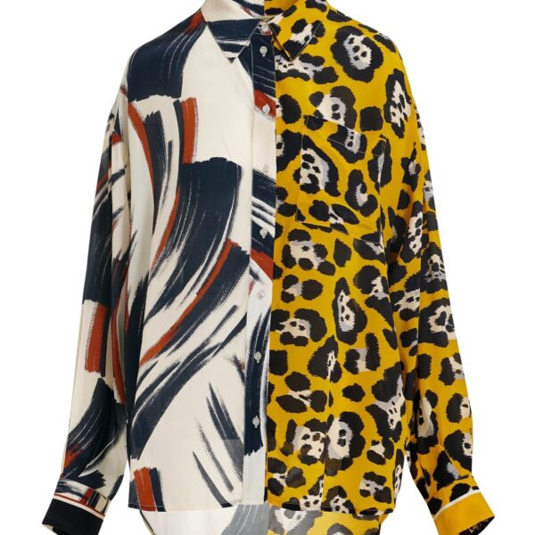 Multicolor shirt with two prints