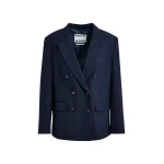 Navy double-breasted blazer