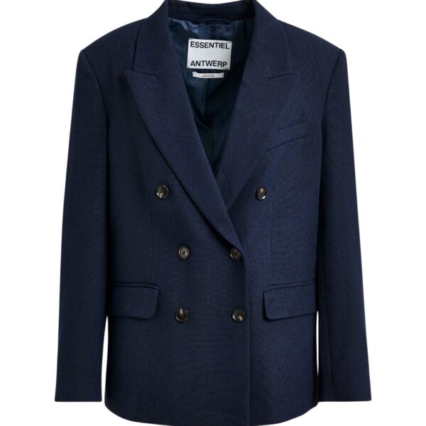 Navy double-breasted blazer