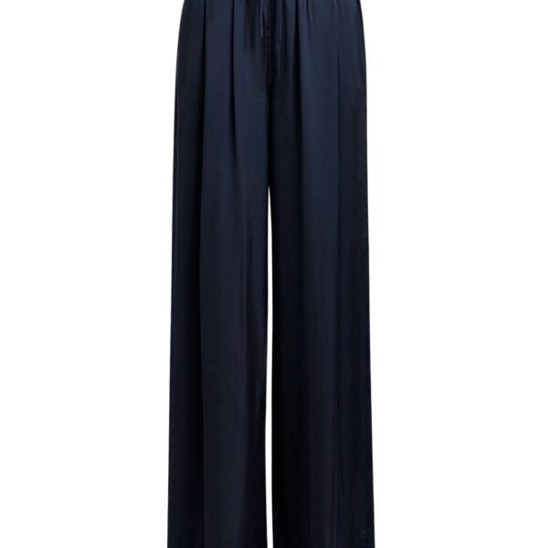 Navy wide-leg pants